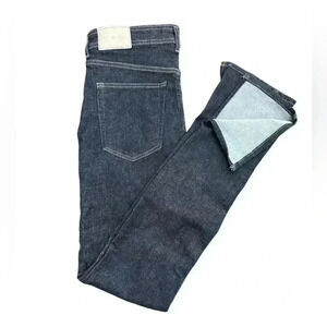 Everlane Way High Rise Skinny Split Hem Jeans Size 29 Organic Cotton Dark Wash